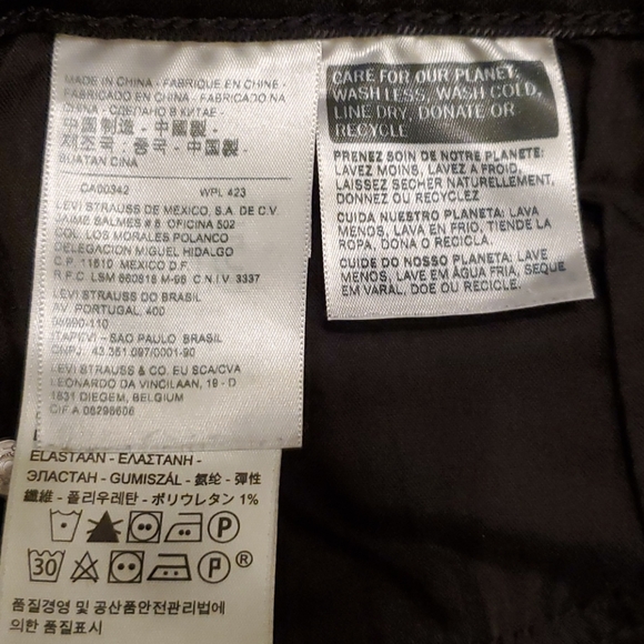 Ladies Black Levi 712 Slim Jeans 30W x 30L - Picture 3 of 8